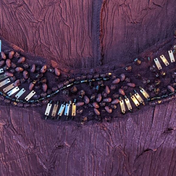 Nwt Komarov | Charmeuse Occasion Dress in Aubergine - Picture 6 of 9